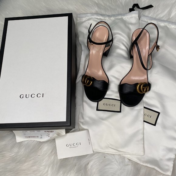 Gucci Shoes - Gucci Marmont Mid-Heel Sandals size 36